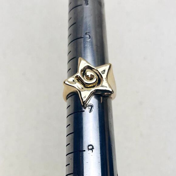 Y2k 2000s vintage adjustable gold star ring - Picture 6 of 7